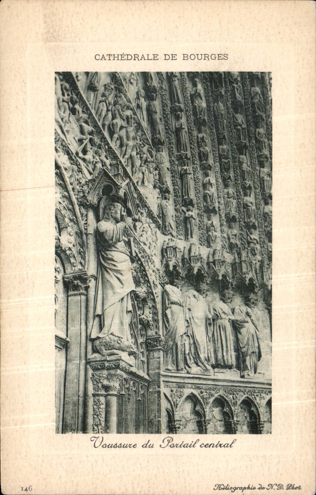 CPA Cathedrale de Bourges Voussure du Portail central 