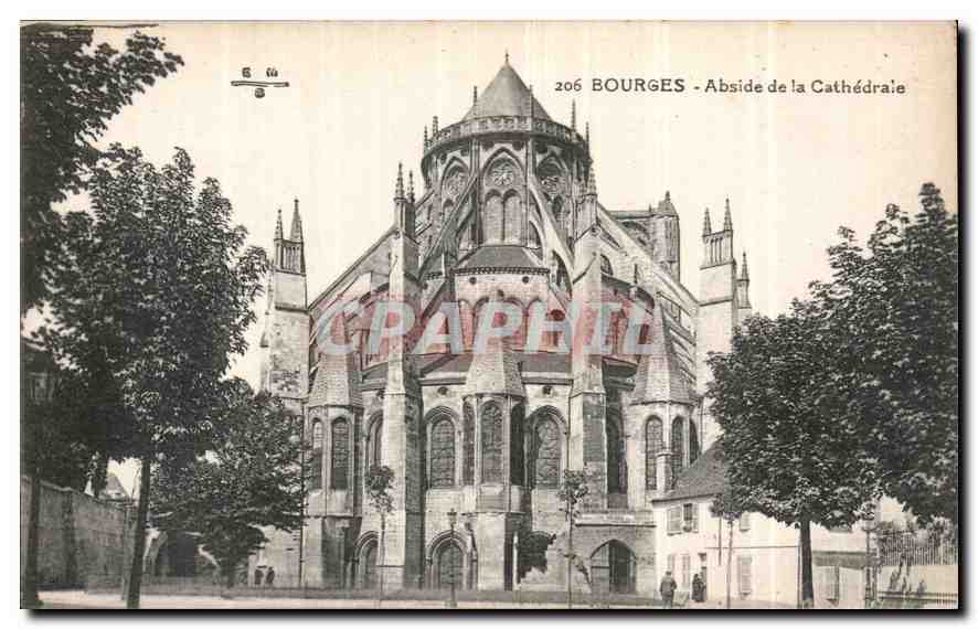 CPA Bourges Abside de la Cathedrale 