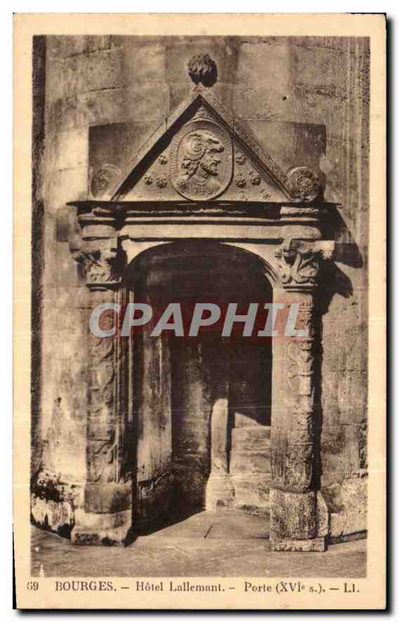 CPA Bourges hotel lallemant porte XVIs 
