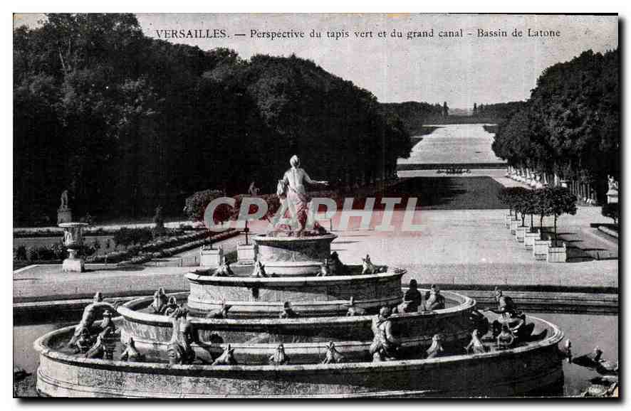 CPA Versailles Perspective du tapis vert et du grand canal Bassin de Latone 