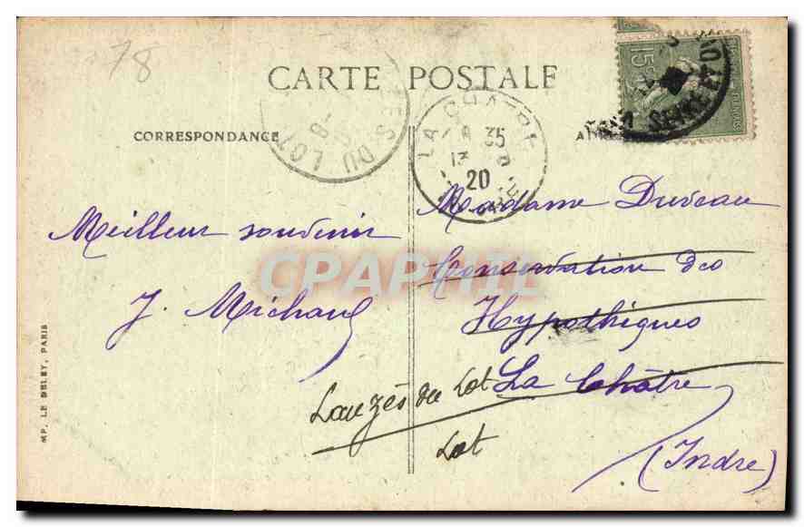 CPA Versailles galerie des Glaces ou fut signe le Traite de Paix le 28 Juin 1919  — Verso