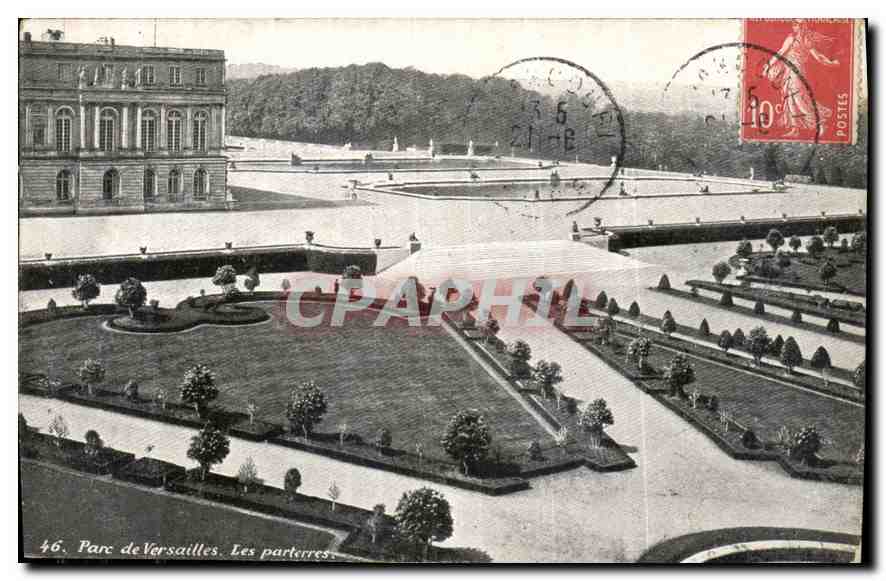 CPA Parc de Versailles Les parterres 