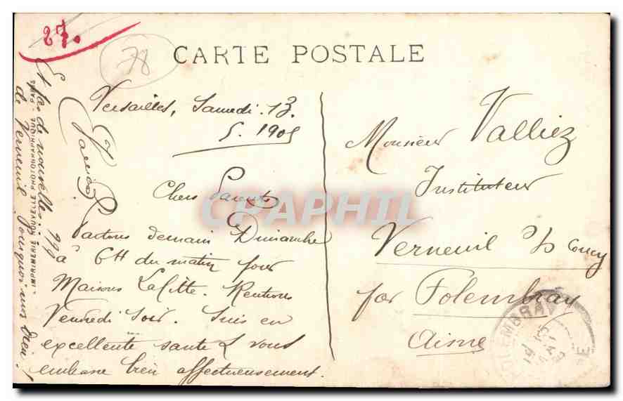 CPA Musee de Versailles Louis Stanislas Xavier de France Comte de Provence  — Verso