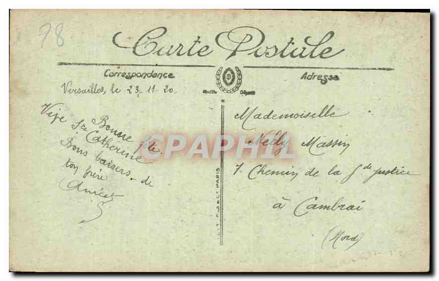 CPA Versailles Le Parc du Petit Trianon Pavillon Francais  — Verso