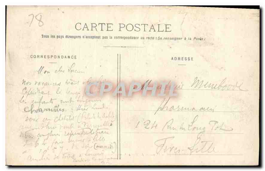 CPA Versailles Hameau de marie Antoinette La Maison de Seigneur  — Verso