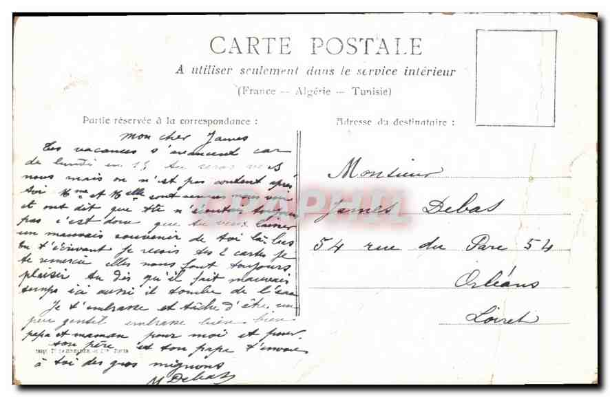 CPA Versailles Grille de l'Orangerie Les cent marches  — Verso