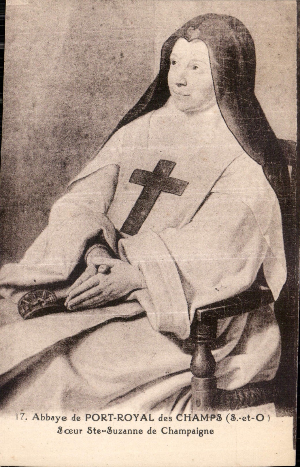 CPA Abbaye de Port Royal des Champs S et O soeur Ste Suzanne de Champaigne 