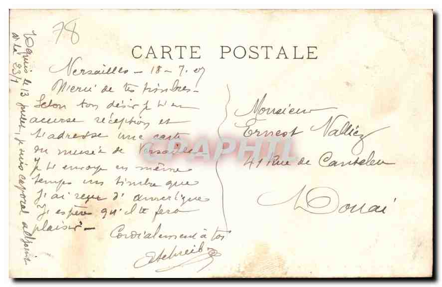 CPA Musee de Versailles Combat de Dierdorf Leon Cogniet et Girardet  — Verso