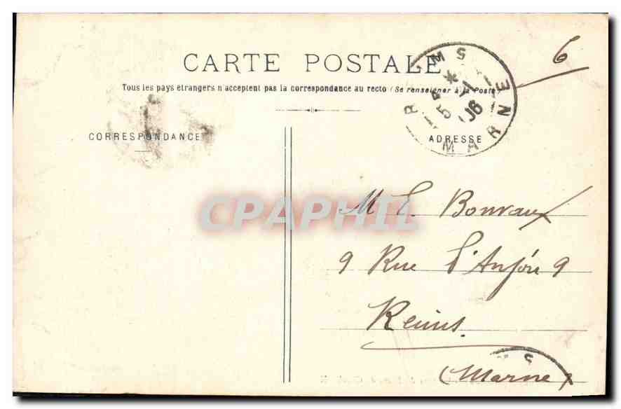 CPA Versailles Trainon Voiture du Sacre de Charles X  — Verso
