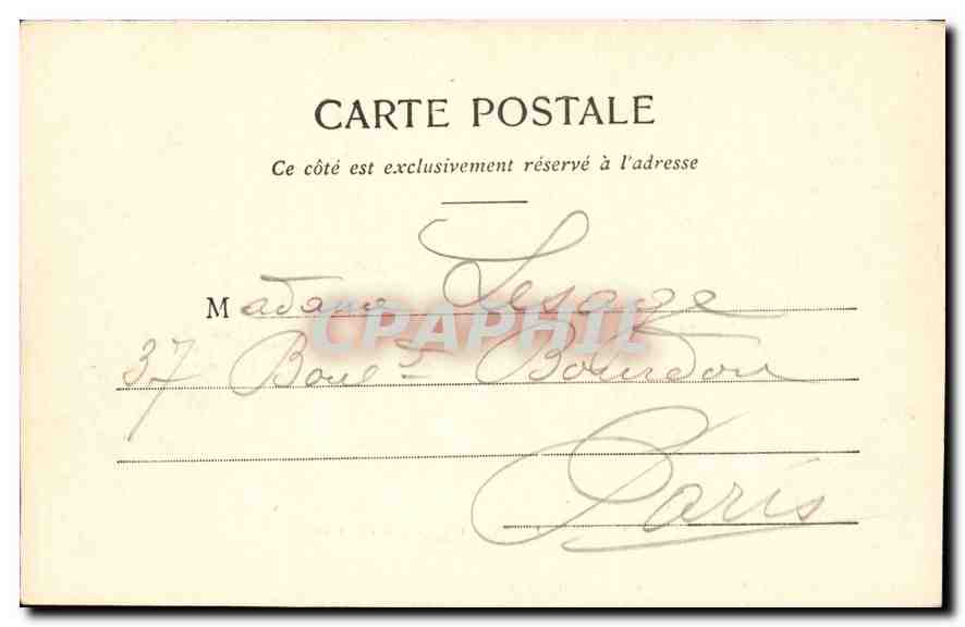 CPA Versailles facade sur les Jardins  — Verso