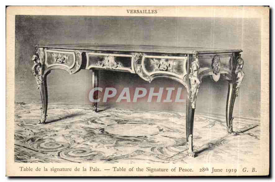 CPA Versailles table de la signature de la Paix 