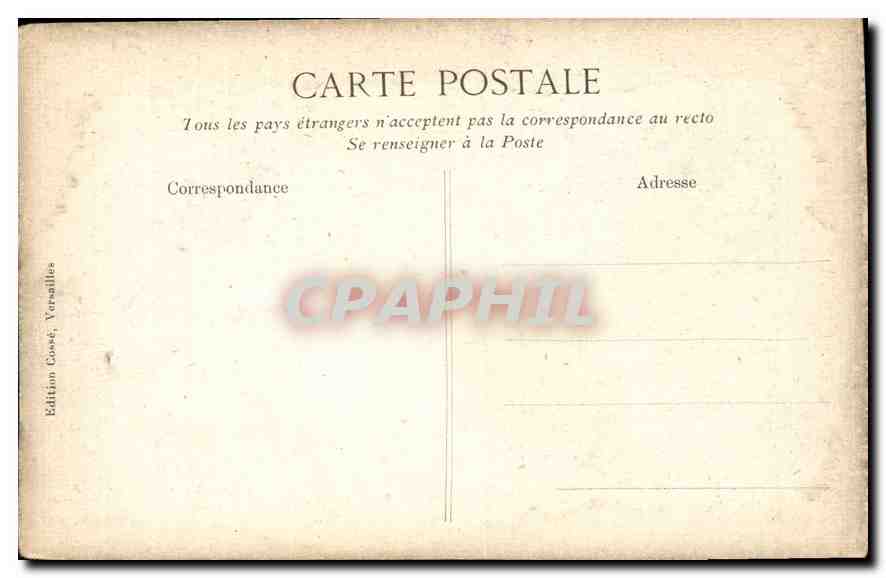 Versailles — Chambre de Louis XIV — Édition Cossé — Rückseite