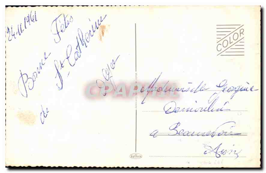 CPA Ste Catherine Femme — Verso