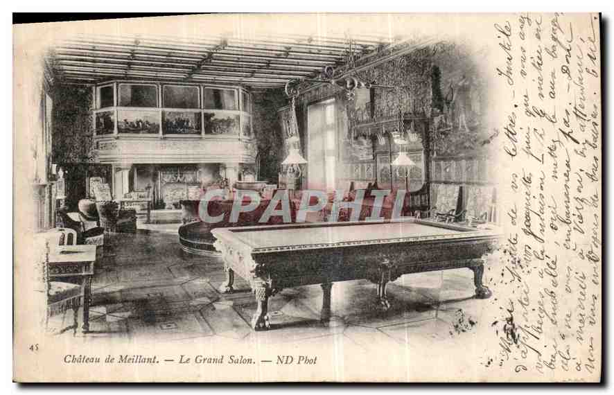 CPA Chateau de Meillant le grand Salon Billard