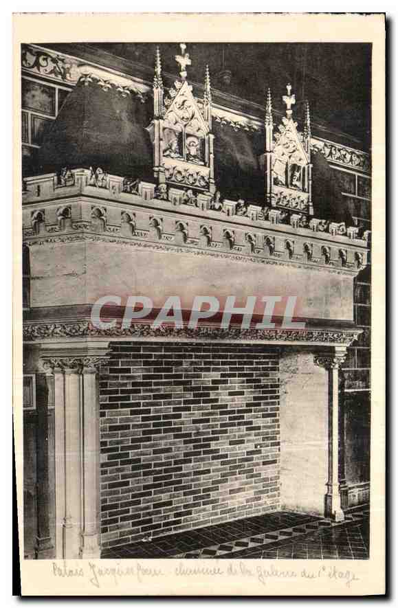 CPA Bourges Palais Jacques Coeur cheminee de la galerie du 1er etage 
