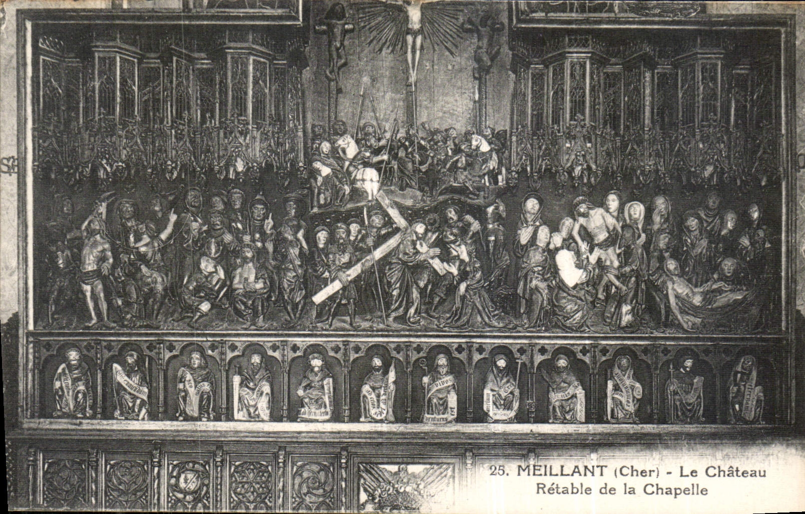 CPA Meillant Cher le Chateau retable de la Chapelle 