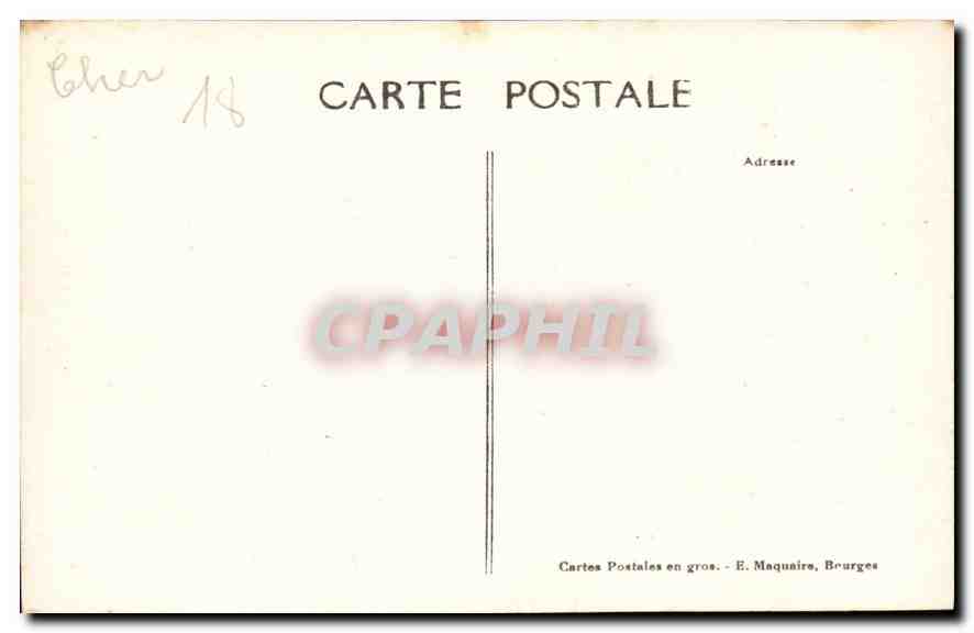 CPA Meillant Cher le Chateau retable de la Chapelle  — Rückseite