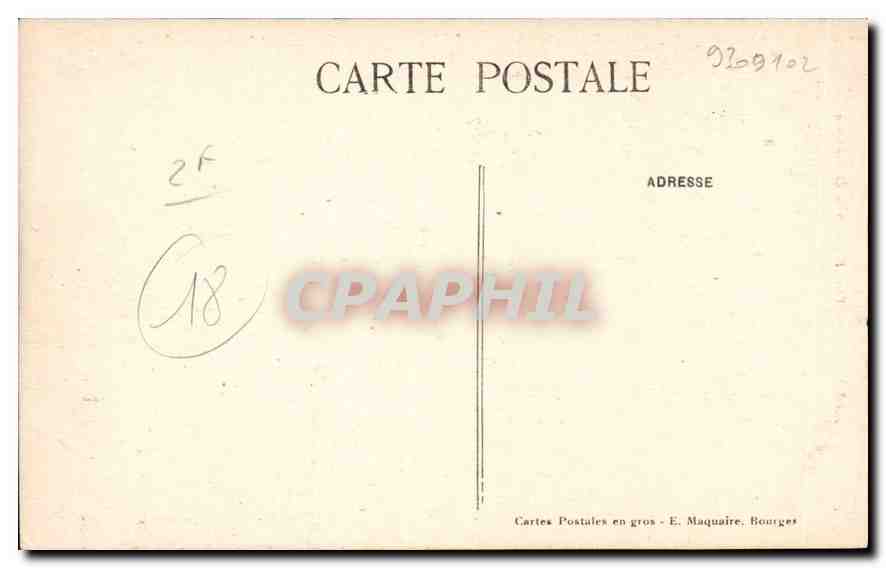 CPA Bourges La Tour Nord de la Cathedrale  — Rückseite