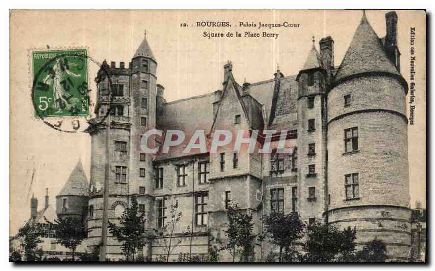 CPA Bourges Palais Jacques Coeur square de la Place Berry 