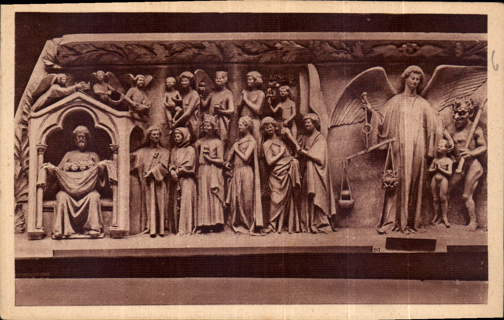 Bourges — Cathédrale Saint-Étienne — Partie du tympan de la Porte Centrale (XIIIe s.) — Les Élus — H. Le Tellier, n° 287