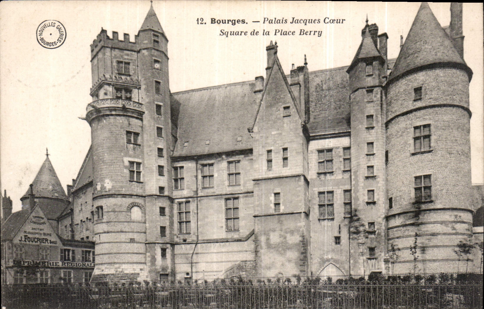 CPA Bourges Palais Jacques Coeur square de la Place Berry 