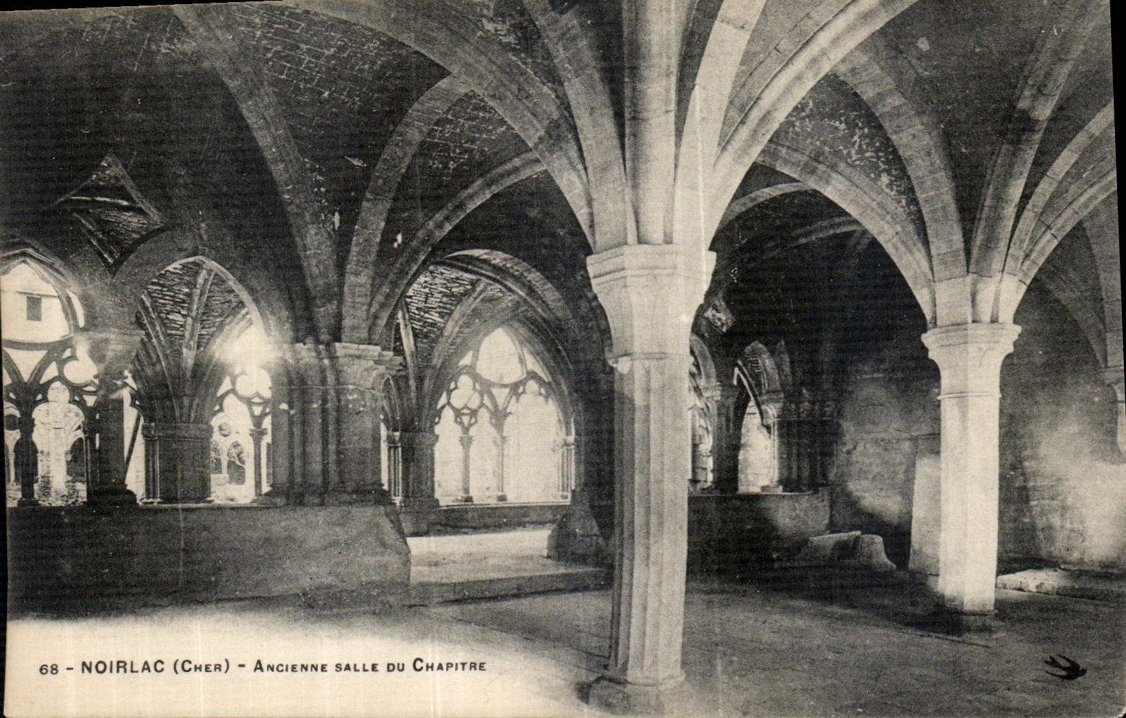 CPA Noirlac Cher Ancienne salle du Chapitre 