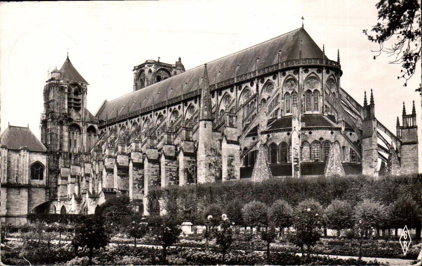 CPA Bourges Cher La Cathedrale et les Jardins 