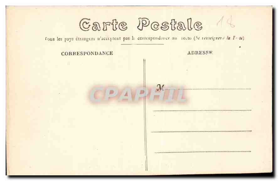 CPA Bourges Cathedrale Tympan du Portail St Ursin  — Rückseite