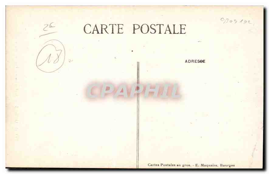 CPA Bourges Cathedrale Portail Nord  — Rückseite