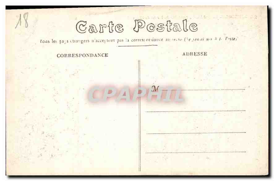 CPA Bourges La Cathedrale Vue prise du Jardin de l'Hotel de Ville  — Rückseite