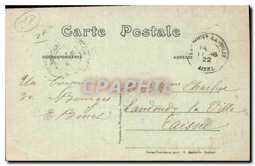 CPA Bourges Cathedrale Ensemble du Portail St Guillaume  — Rückseite