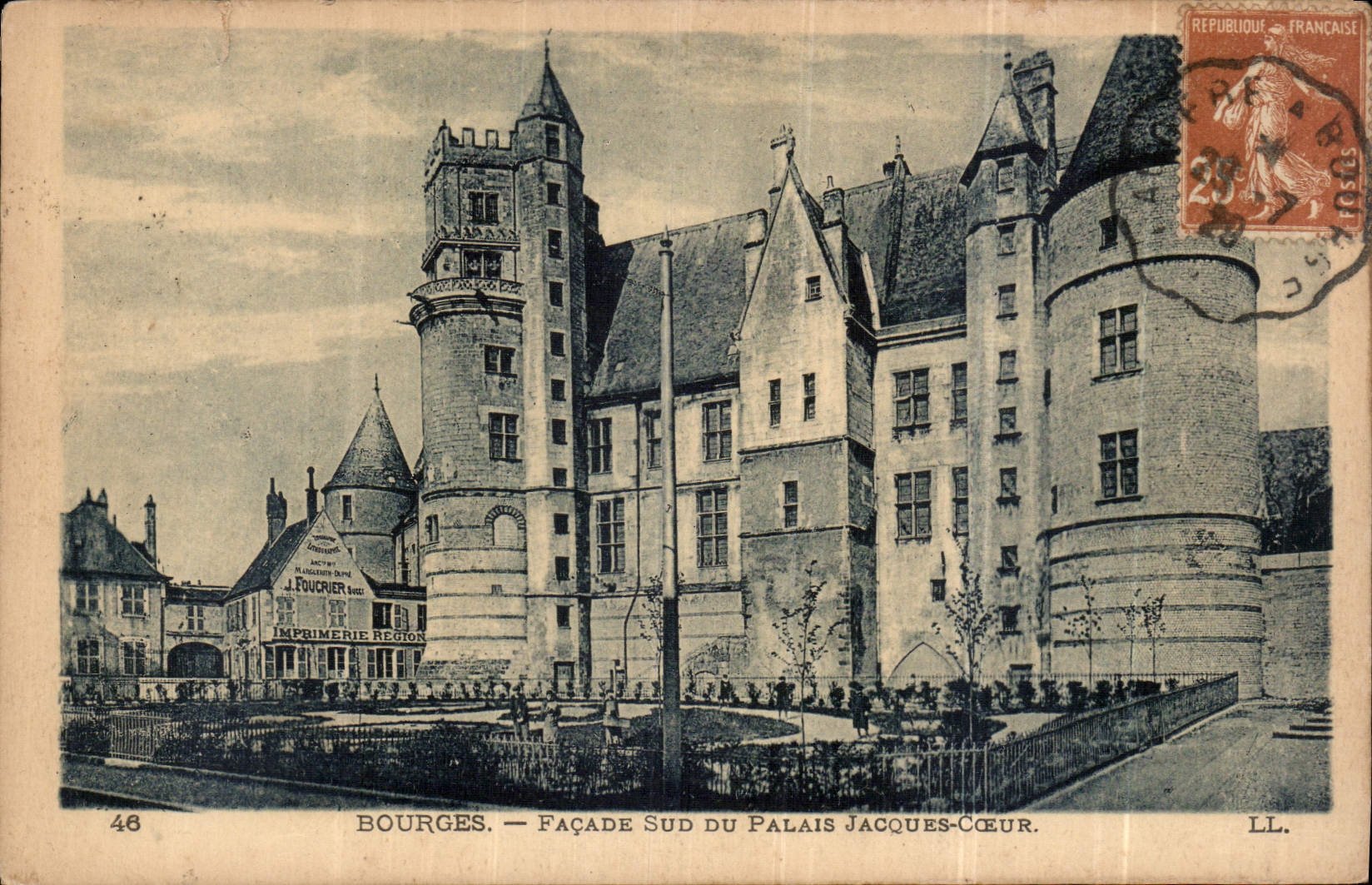 CPA Bourges Facade Sud du Palais Jacques Coeur 