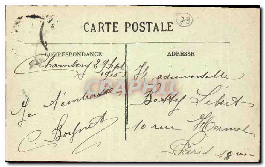 CPA Environs d'Aix les Bains Le Lac du Bourget et l'Abbaye de Hautecombe  — Rückseite