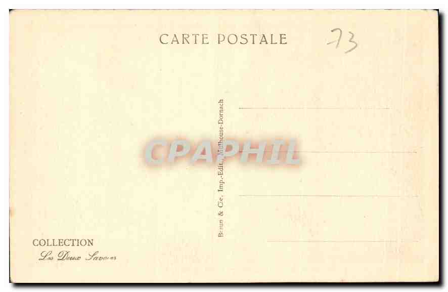 CPA Le Lac de Barberine le Pic de Tanneverges et le Buan  — Rückseite