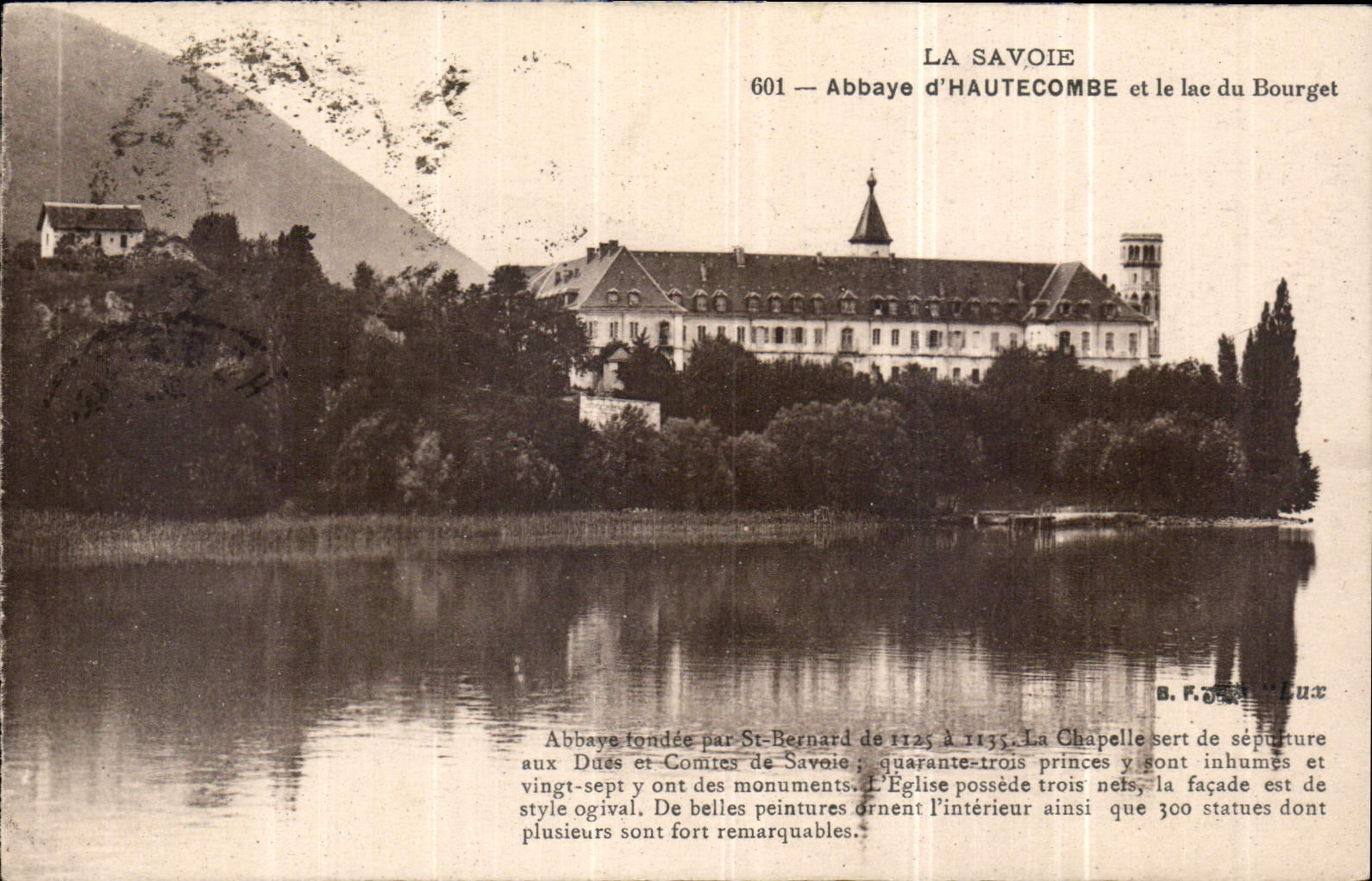 CPA La Savoie Abbaye d'Hautecombe et le lac du Bourget 