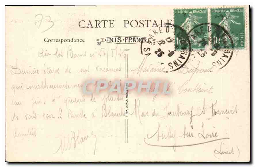 CPA La Savoie Abbaye d'Hautecombe et le lac du Bourget  — Rückseite