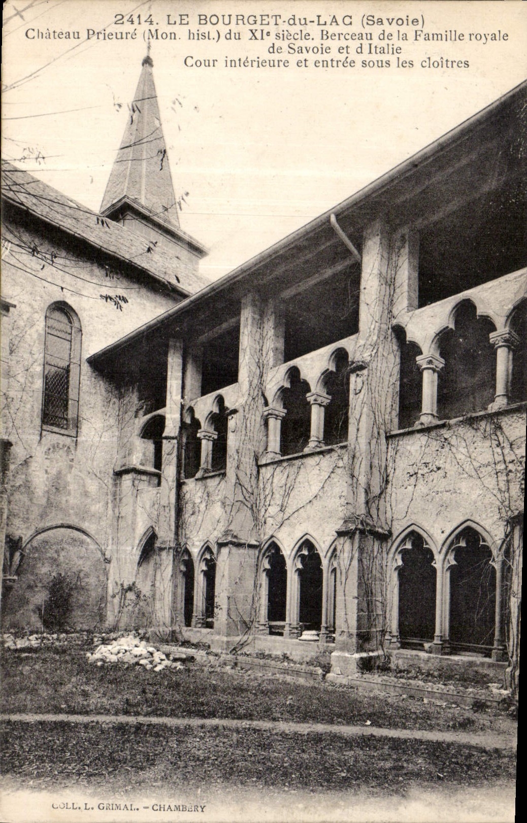 CPA Le Bourget du Lac Savoie Chateau prieure Mon hist Berceau de la Famille royale de Savoie et d'It