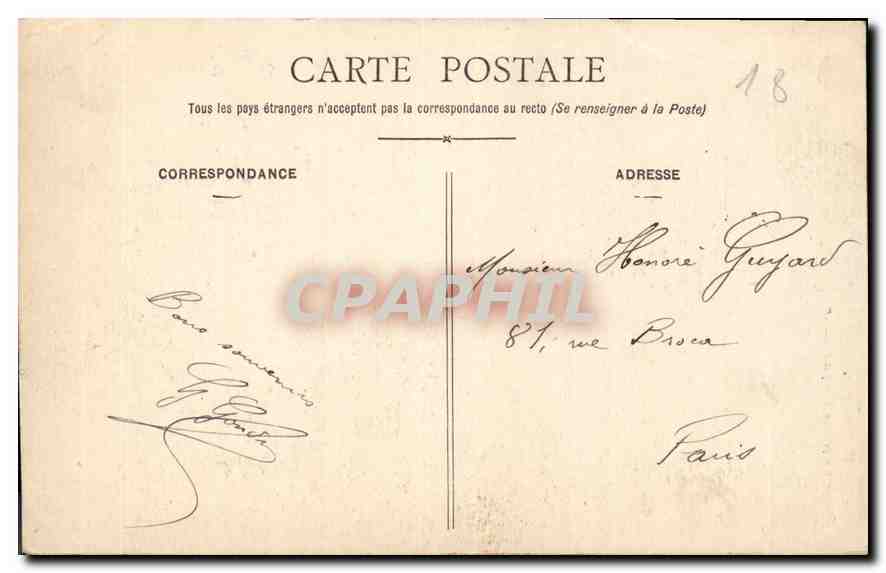 CPA Bourges Entree du palais Jacques Coeur  — Rückseite