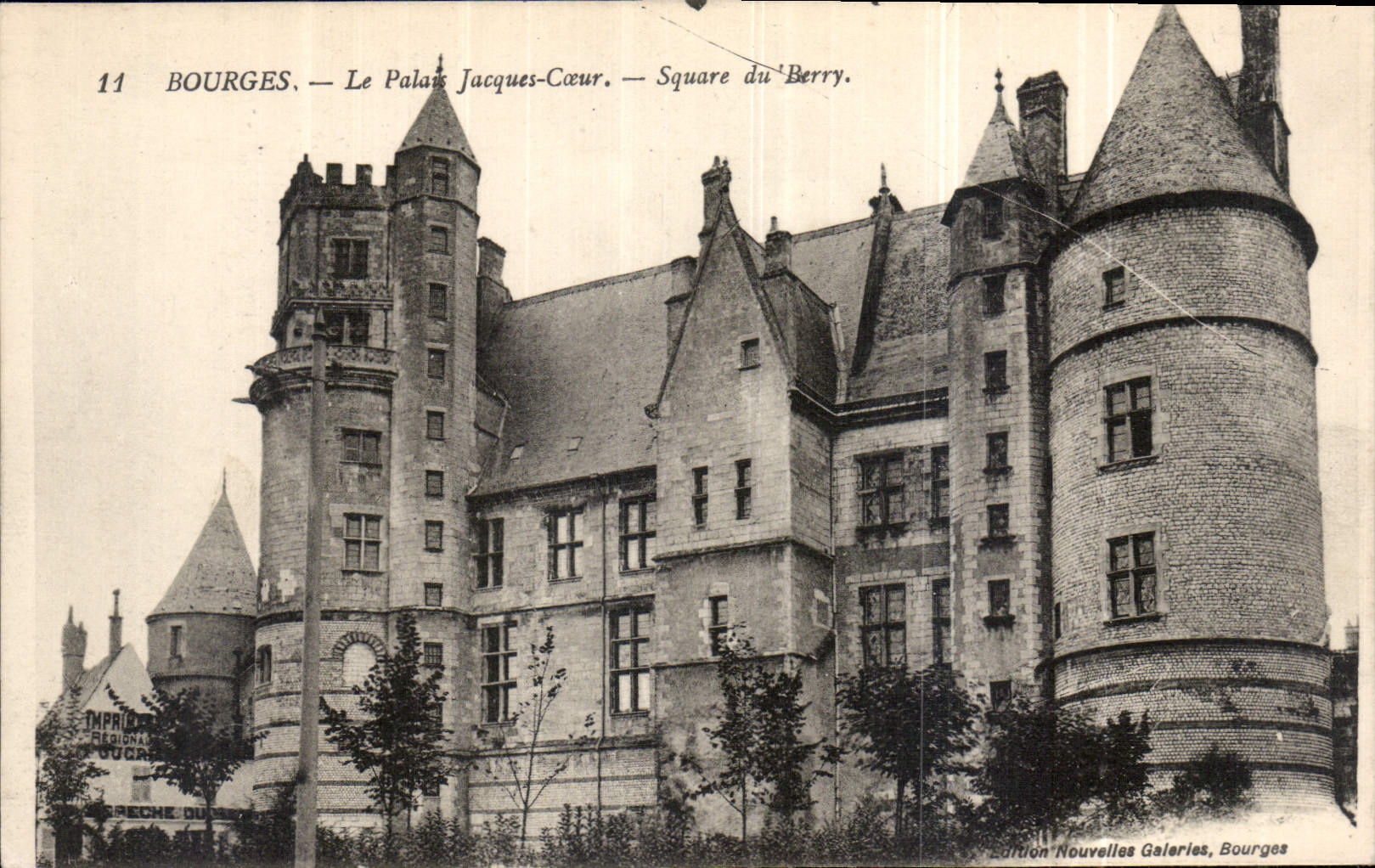 CPA Bourges Le Palais Jacques Coeur Square du Berry 