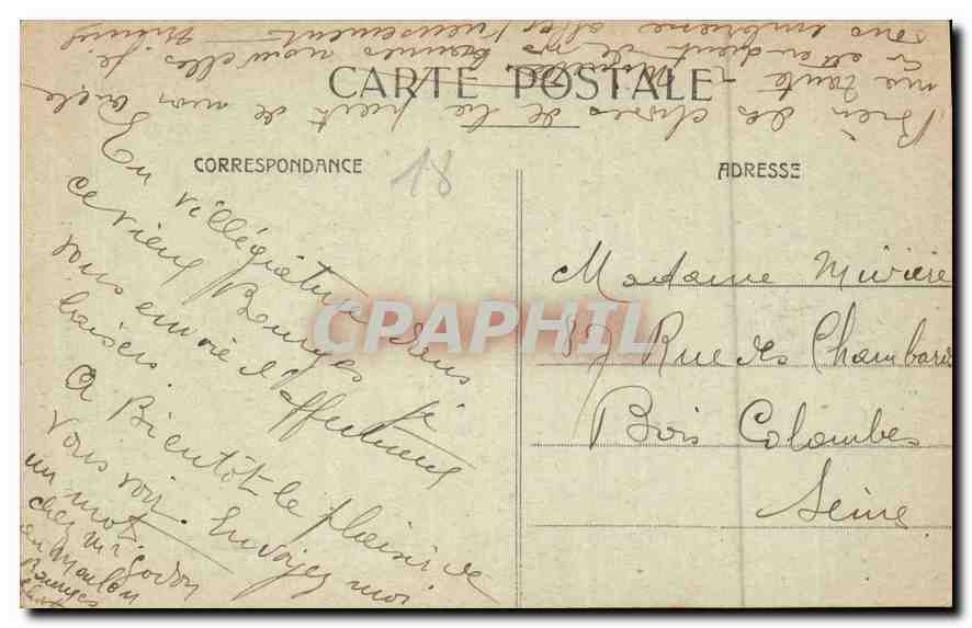 CPA Bourges Entree du Palais Jacques Coeur  — Rückseite