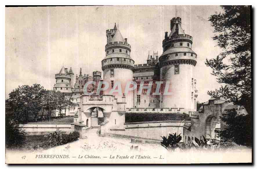 CPA Pierrefonds Le Chateau La Facade et l'Entree 