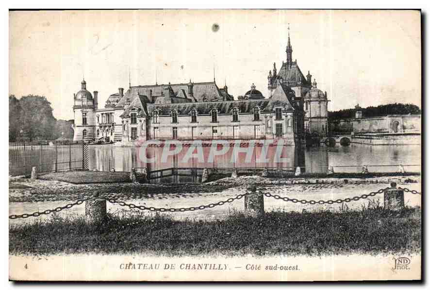 CPA Chateau de Chantilly Cote sud-ouest 