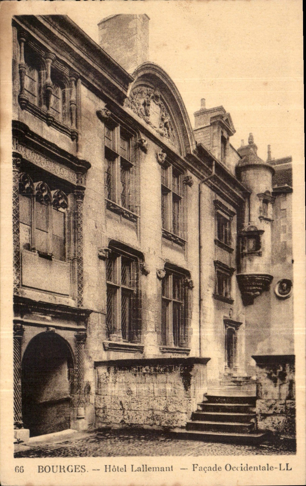 CPA Bourges Hotel Lallemant Facade Occidentale 