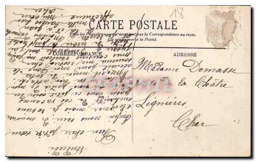 CPA Bourges La Cathedrale  — Rückseite