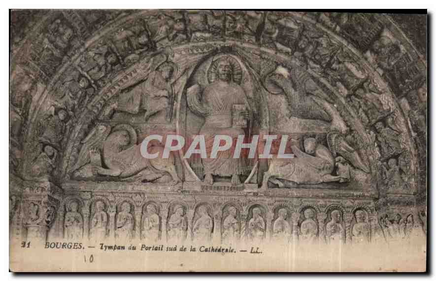 CPA Bourges Tympan du Portail sud de la Cathedrale 