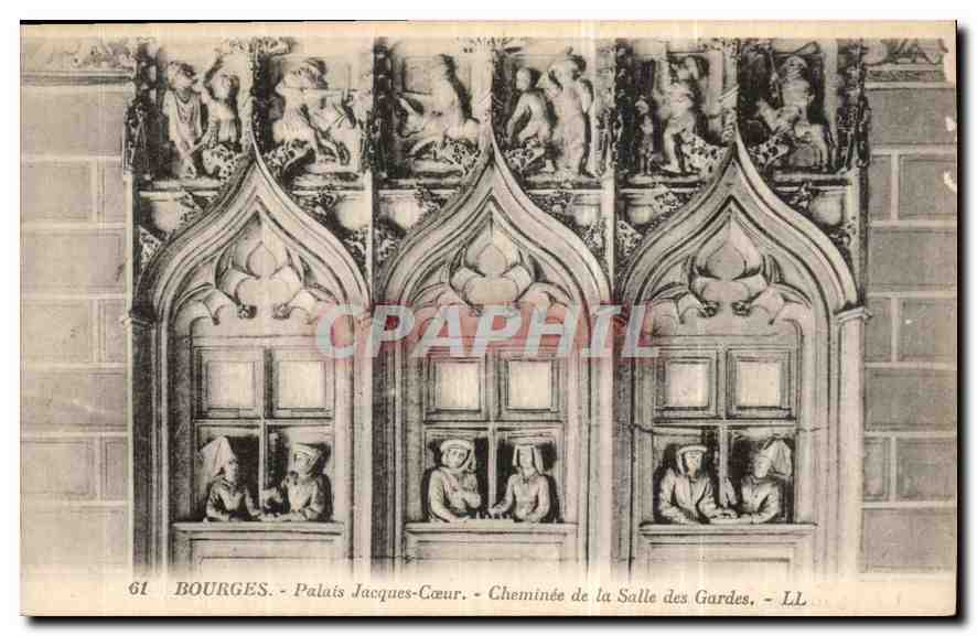CPA Bourges Palais Jacques Coeur Cheminee de la Salle des Gardes 