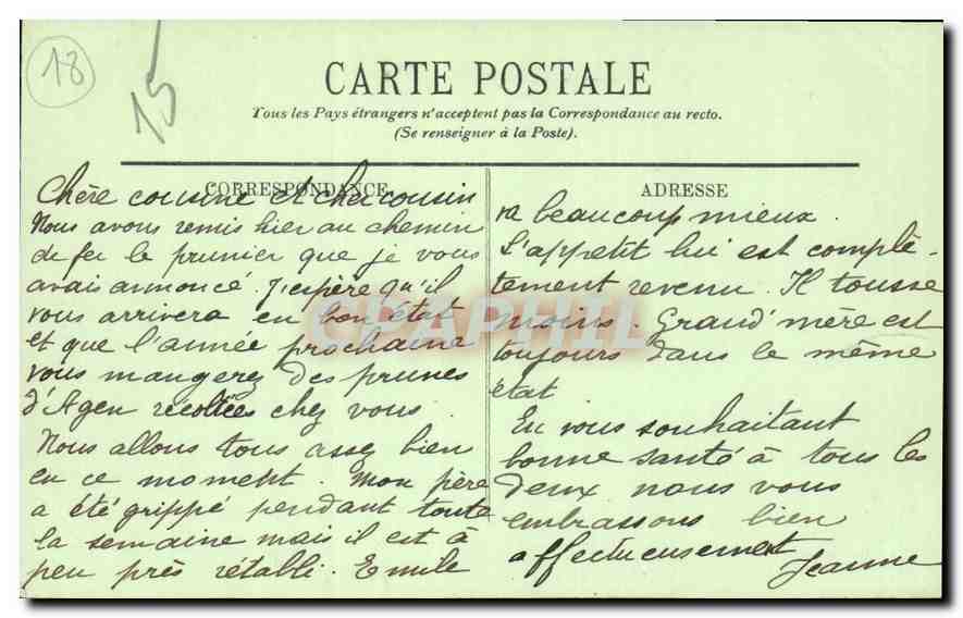 CPA Bourges Le Palais Jacques Coeur La Chapelle  — Rückseite