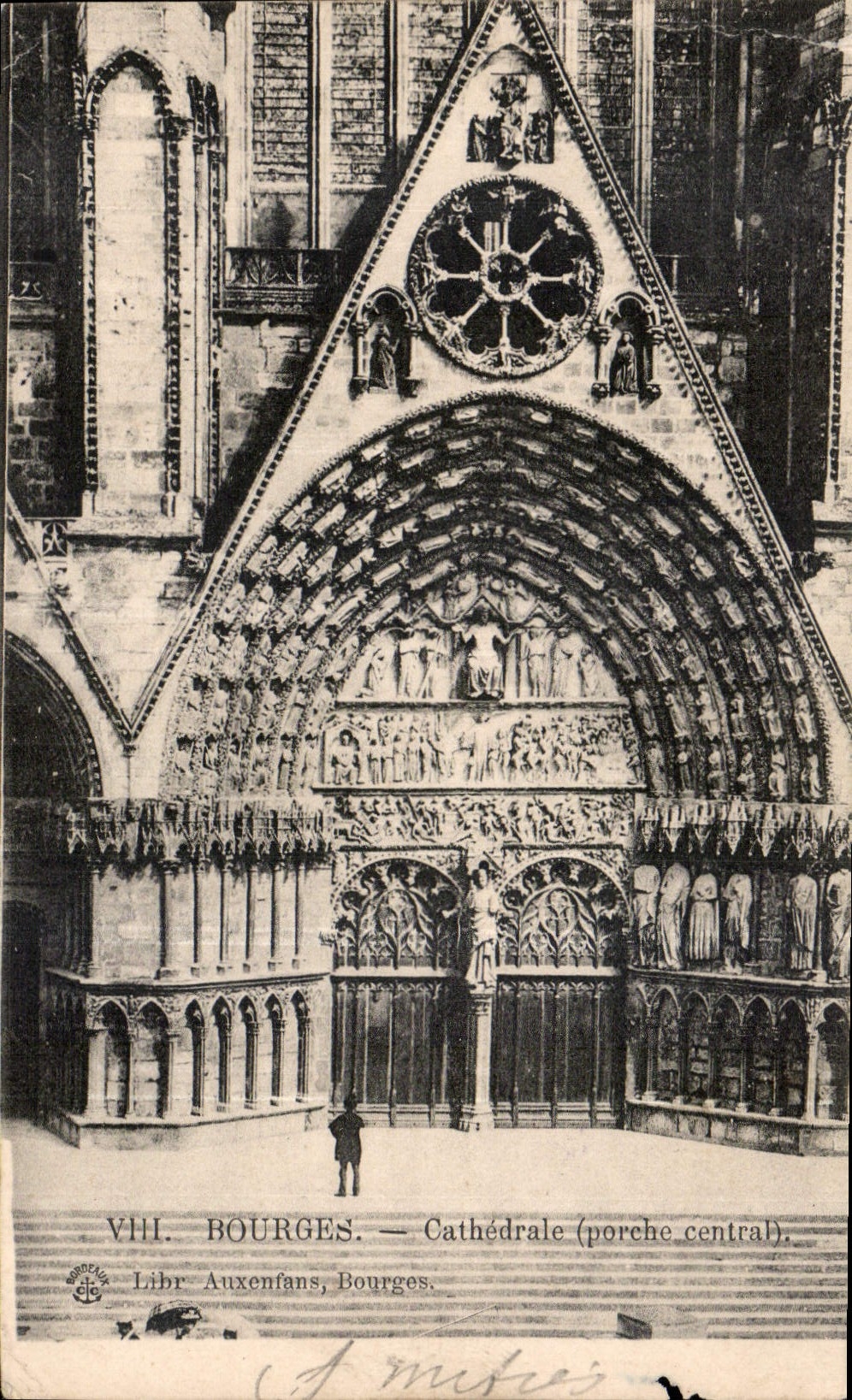CPA Bourges Cathedrale Porche central 
