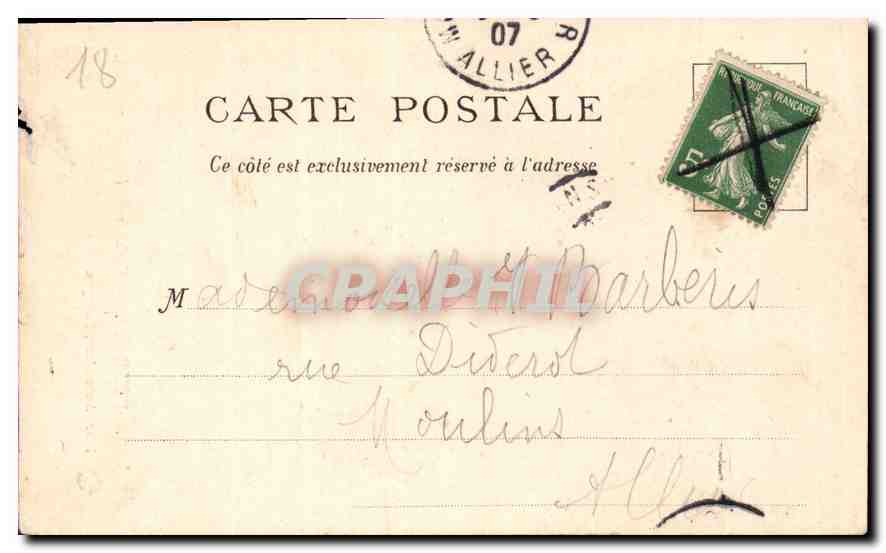 CPA Bourges Cathedrale Porche central  — Verso