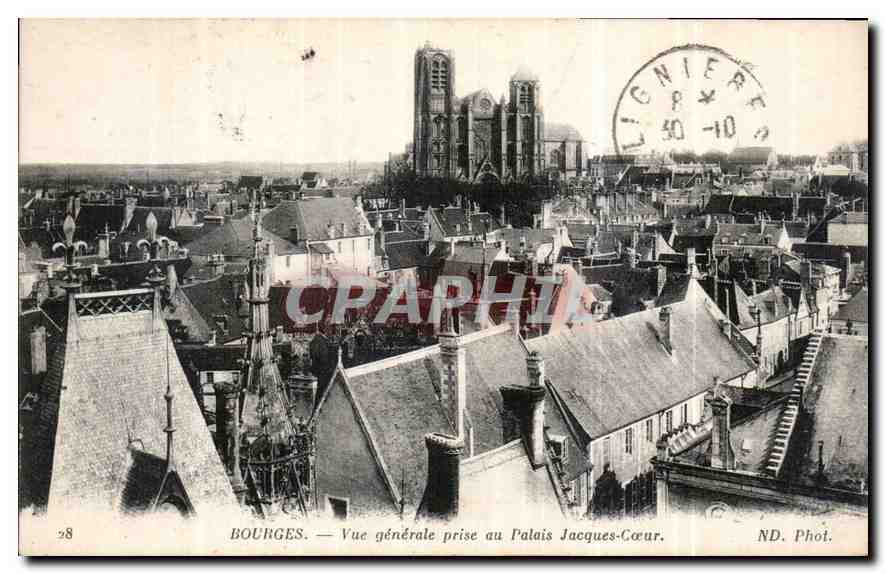 CPA Bourges Vue generale prise au Palais Jacques Coeur 